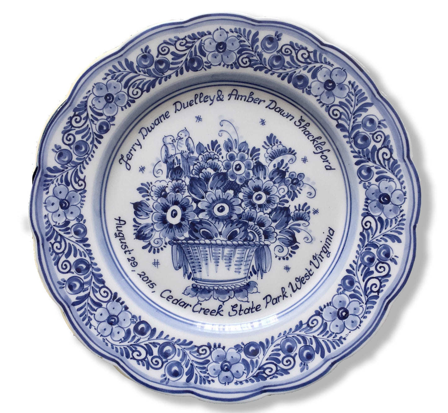 Wedding Plate (11 in) with Extra Text